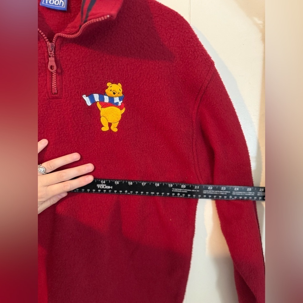 Vintage Disney Store Red Winnie The Pooh Fleece Size L - Picture 6 of 6